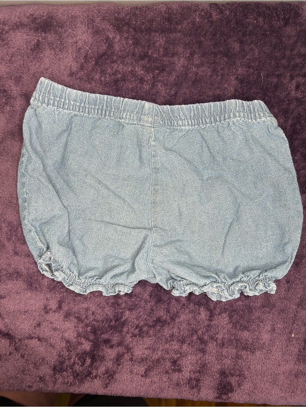 Carter's Light Blue Ruffle Hem Bubble Shorts